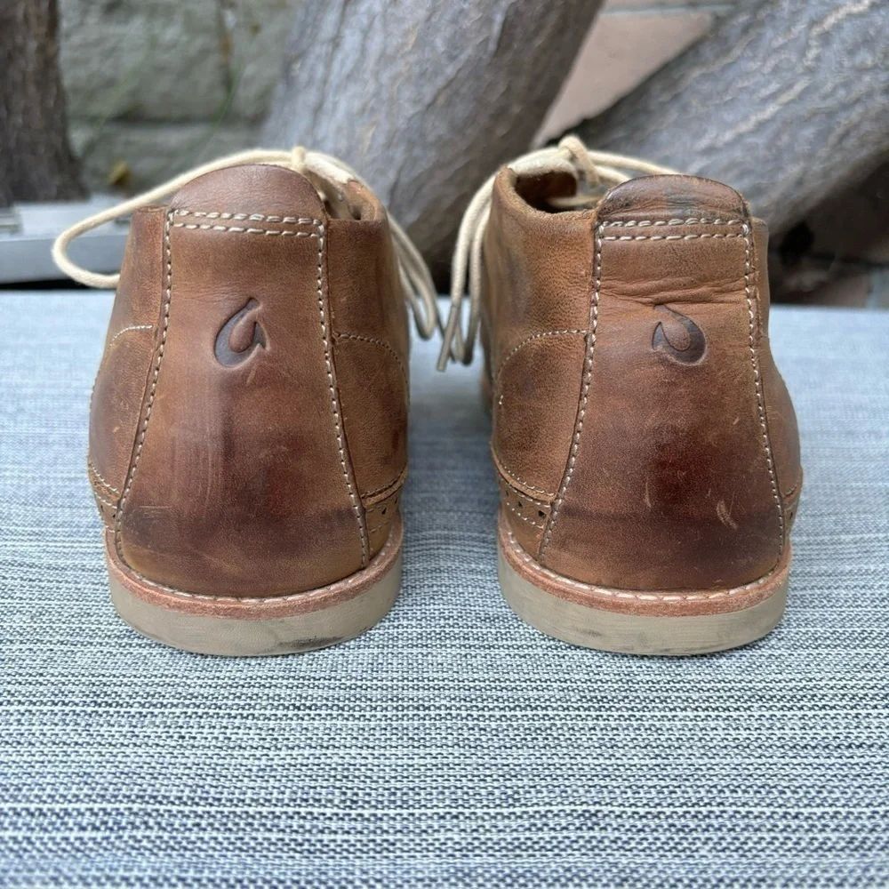 OLUKAI Honolulu Leather Lace Up Chukka Boot Size 8